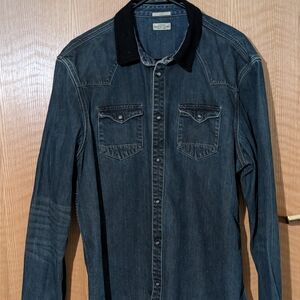 All Saints Indigo Denim Shirt